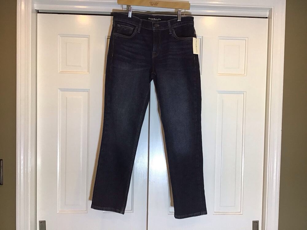 NWT Rising Sun & Co Jeans Mens 30x30 Dark Blue The Slim Fit Stretch Denim Pants